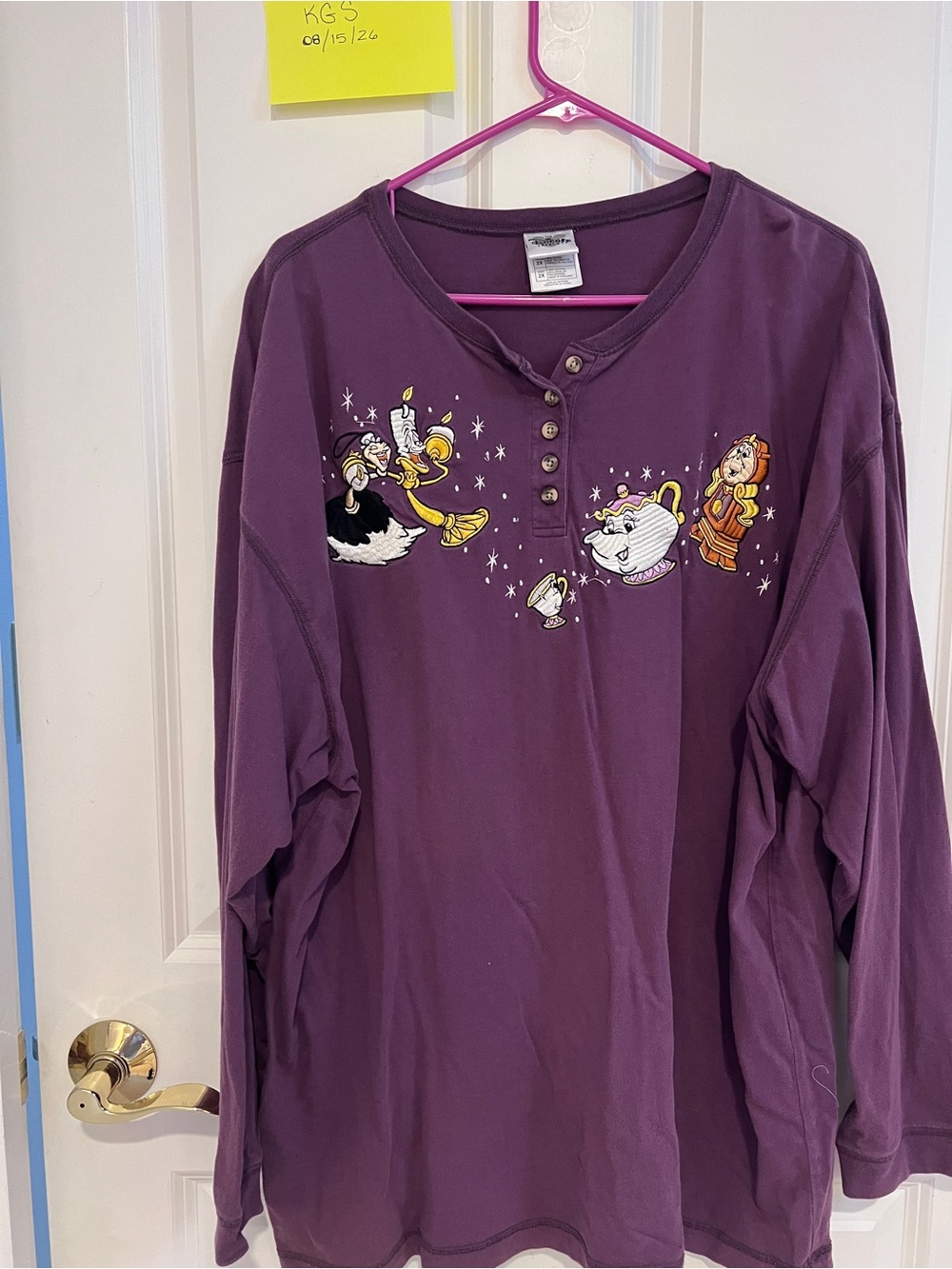 Disney Purple Beauty and the Beast Long Sleeve Top